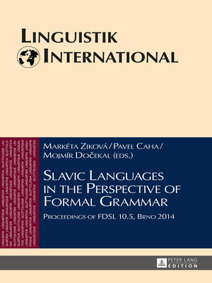 cover image of Slavic Languages in the Perspective of Formal Grammar